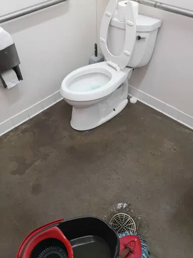 Bathroom and tile flooring