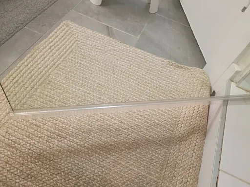 Close view of shower threshold